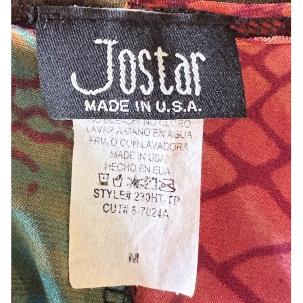 Jostar Women's HIT Side Droptank Tunic M Multicolor Sleeveless Festival Party - Picture 6 of 6